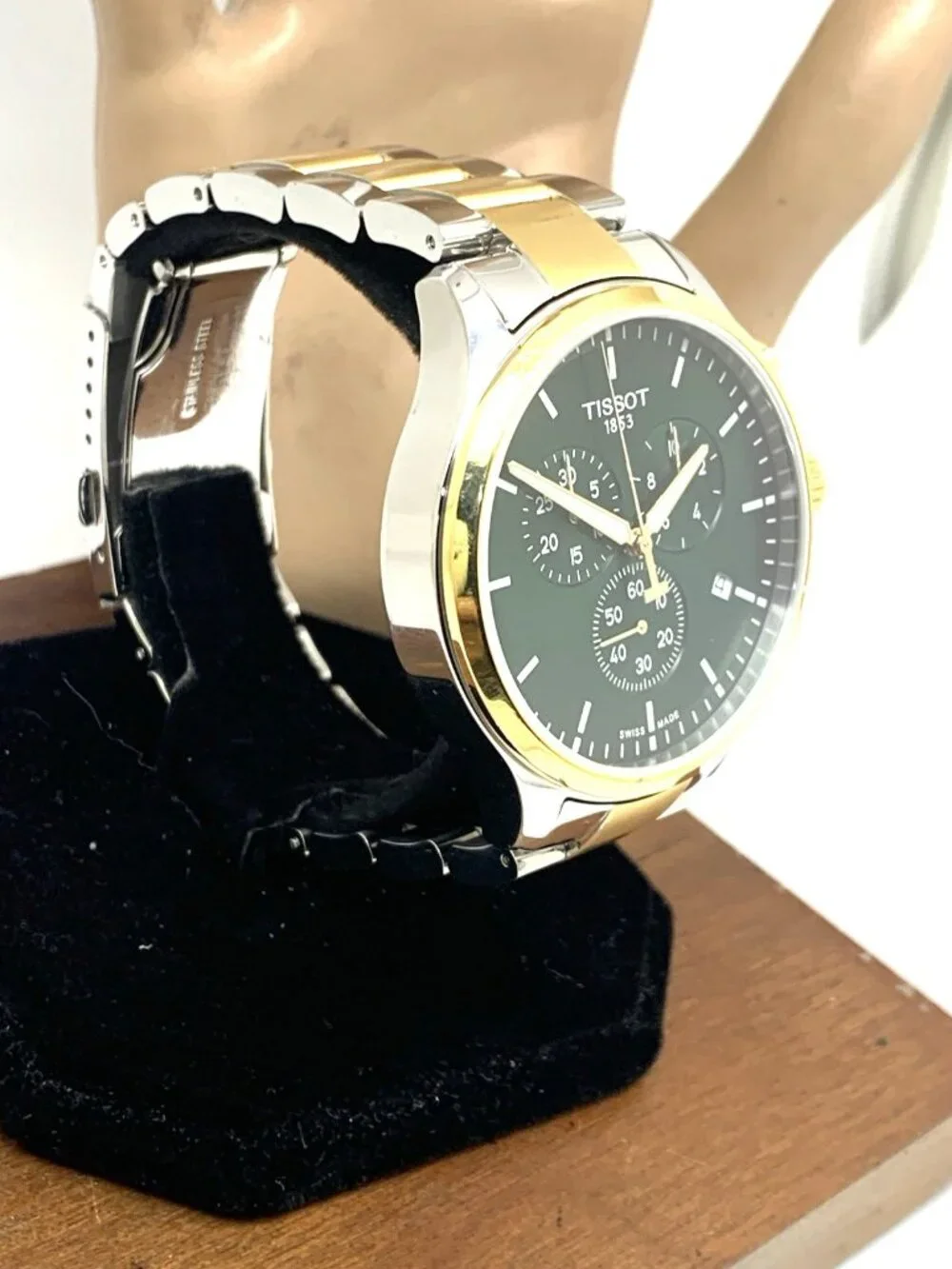 Tissot Men’s Watch Swiss Quartz Chronograph Green Dial Two Tone T1166172209100